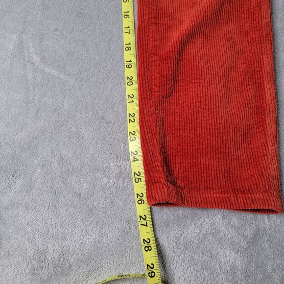 Judy Blue Corduroy Cropped Carpenter Pants 28‎ Stretch Slim Fit High Waist Rust - Picture 8 of 13